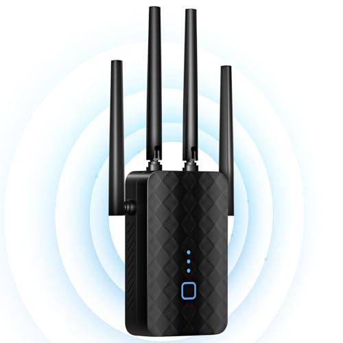 WiFi Extender Signal Booster for Home, Dual Band 5.8GHz&2.4GHz, Covers Up to 10000 Sq.ft, WiFi Repeater 1.2Gbps WiFi Booster with Ethernet Port, Made for USA