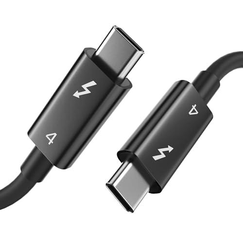 Thunderbolt 4 Cable, 3.3ft USB C to USB C Cable 240W Fast Charging, Blazing 40Gbps Data, Dual 8K/4K Video Output, for iPhone 16 MacBook Pro Air iPad Laptop and More-（Thunderbolt 4 Certified）