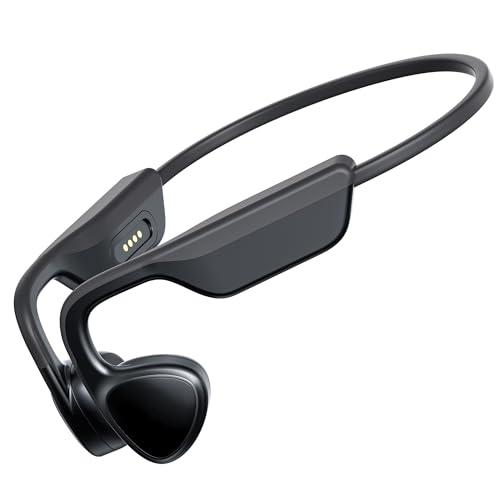 Hitarah Bone Conduction Headphones,Open Ear Headphones Bluetooth 5.3 with Mic,Bone Conduction Earbuds 12Hrs Playtime,IPX7 Waterproof Sport Wireless Headphone for Running,Gym,Walking,Cycling