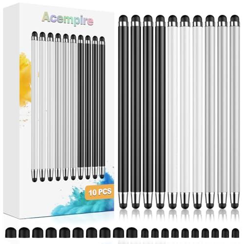 Stylus (10 Pcs), 2-in-1 Stylus Pen for Touchscreen, High Precision and Sensitivity, Suitable for iPad/iPhone/Samsung/Android Smartphone and Tablets, Compatible with All Touchscreen