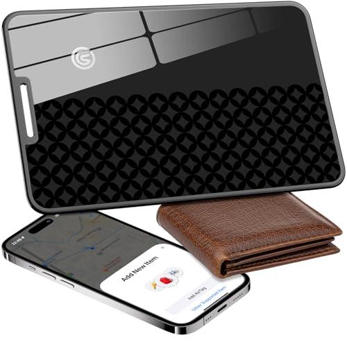 Trendia Compatible with Air Tag Wallet Tracker, Smart Card Finder, Apple MFi Compatible (iOS Only), App Controlled Anti Loss GPS Tracker, IP68 Waterproof, Item Locator for Luggage Tags, Purses, Black