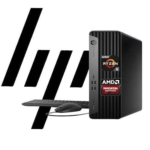 HP Elite 805 G9 SFF Business Desktop Computer, AMD Ryzen 5 8500G, 16GB DDR5, 1TB PCIe SSD, Radeon 740M Graphics, Dual 4K Display Support, USB-C, HDMI, RJ-45, Wi-Fi, Wired KB & Mouse, Windows11 Pro