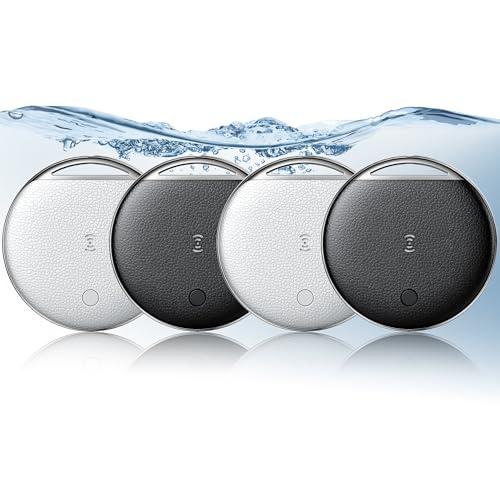 Air Tracker Tags-4 Pack, Smart Tag Work Compatible with Apple Find My (iOS Only), Bluetooth Tag Item Finders IP68 Waterproof Replaceable Battery for Wallet, Luggage, Backpack, Pets